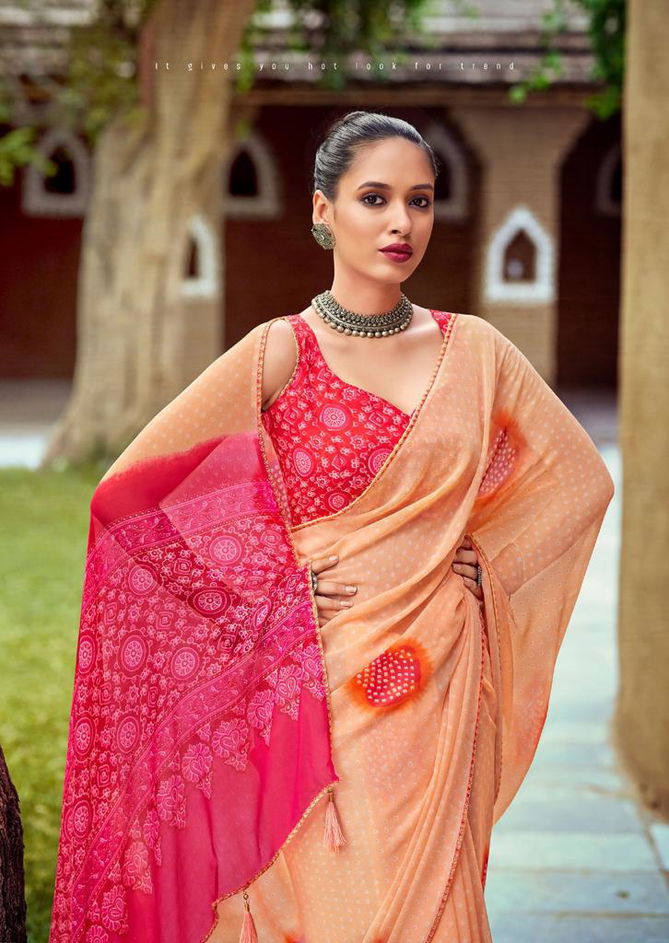 Kashvi Mishti Fancy Printed Designer Georgette Casual Wear Saree Collection